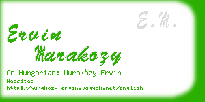 ervin murakozy business card