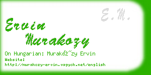 ervin murakozy business card